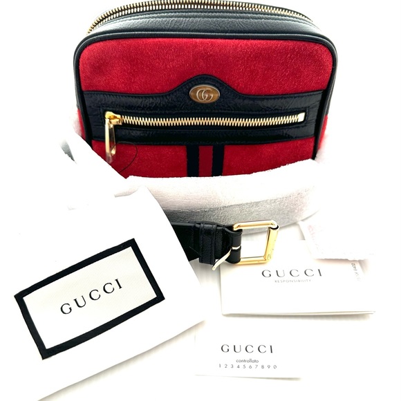 Gucci Small Ophidia Suede Belt Bag - Picture 12 of 14